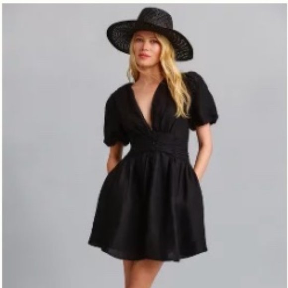 Anthropologie Dresses & Skirts - EUC Anthropologie Katerina Button-Front Mini Dress in Black- Size M